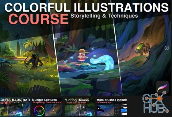 ArtStation – Colorful Illustrations - Course + Brush Pack