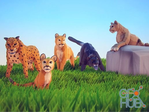 Unity Asset – Poly Art: Cougars and Panthers