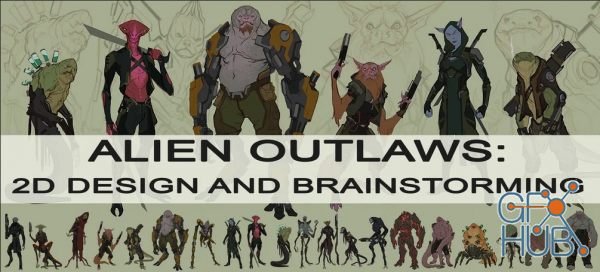 Gumroad – Alien Outlaws 2D Design and Brainstorming