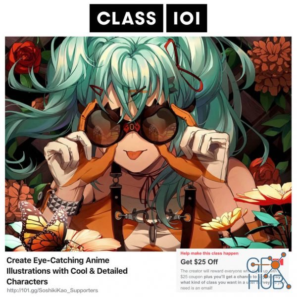 Class101 – Create Eye-Catching Anime Illustrations with Cool & Detailed Characters