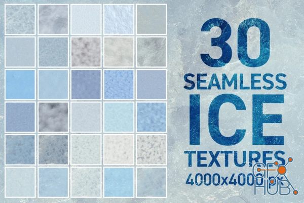 CreativeMarket – 30 Seamless Ice Textures