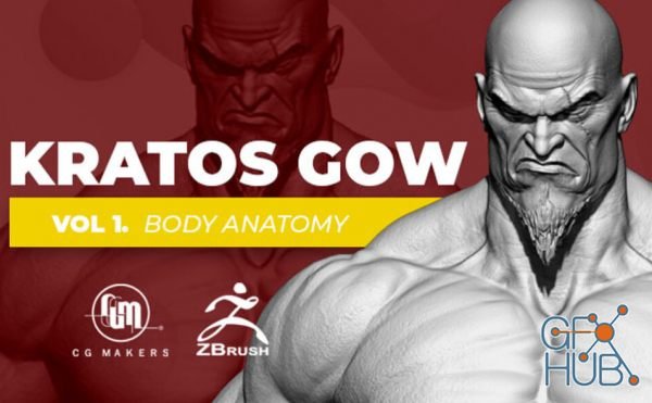 Vol. 1 Kratos in Zbrush En: Head and Body