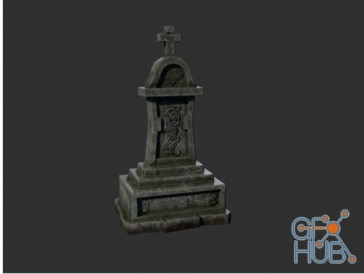 Lowpoly tombstone
