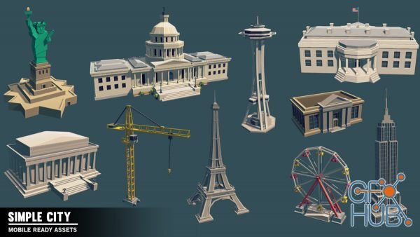 Unity Asset – Simple City – Cartoon assets