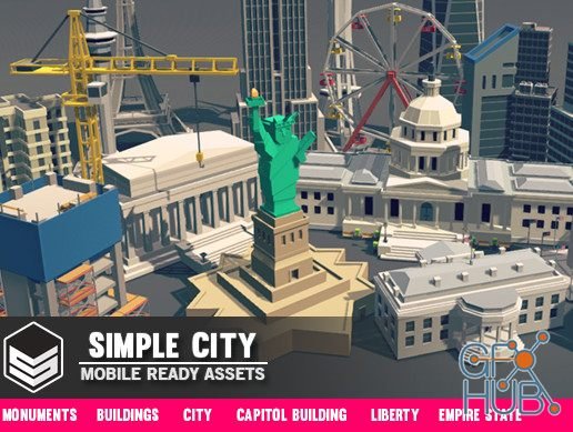 Unity Asset – Simple City – Cartoon assets