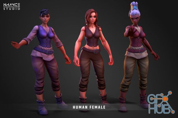 Unity Asset – Modular Fantasy Stylized Human Female