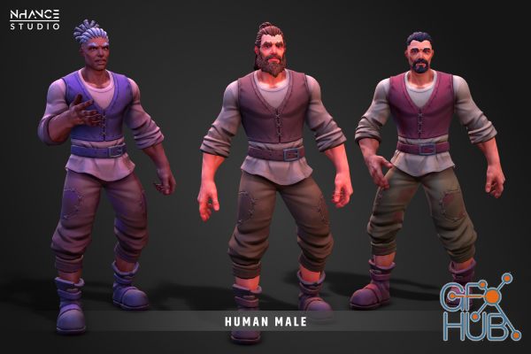 Unity Asset – Modular Fantasy Stylized Human Male