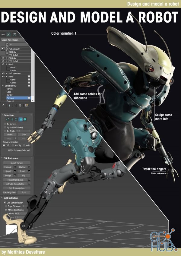 How to design and model a robot - main steps (380pages /pdf)