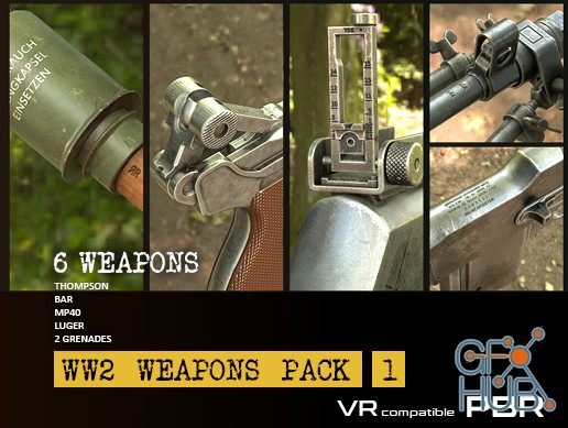 Unity Asset – WW2 Weapons Pack 1