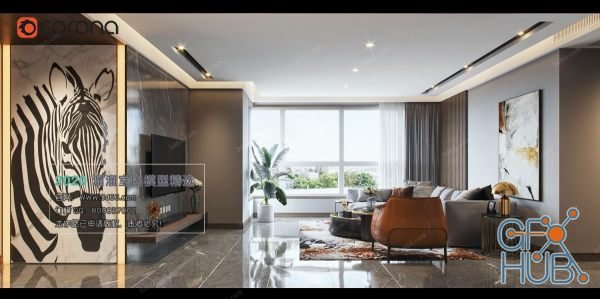 Modern Style Living Room 2020 A076 (Corona)