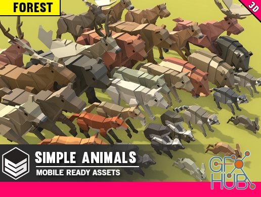 Unity Asset – Simple Forest Animals – Cartoon Assets