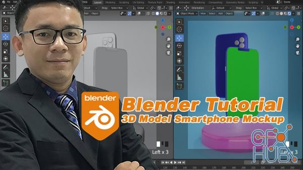 Blender Tutorial : 3D Model Smartphone Mockup