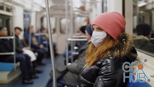 MotionArray – Wearing Face Mask On The Subway 490697
