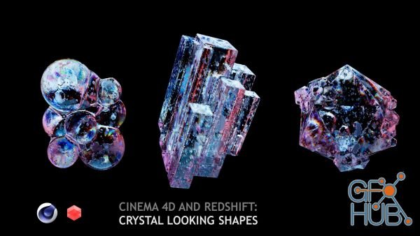 Cinema 4D and Redshift: Crystal Looking Shapes