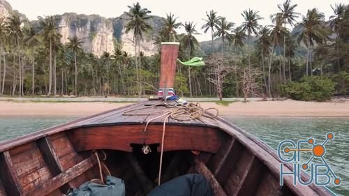 MotionArray – Boat Sailing To Tropical Beach POV 958621