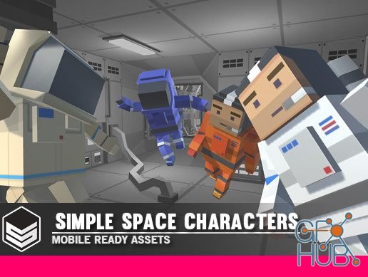 Unity Asset – Simple Space Characters – Cartoon Assets
