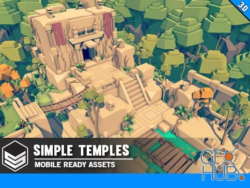 Unity Asset – Simple Temples – Cartoon Assets