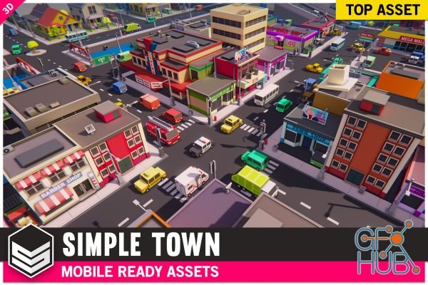 Unity Asset – Simple Town – Cartoon Assets