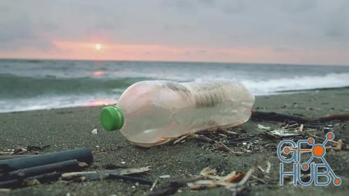 MotionArray – Plastic Bottle At The Shore 1025689