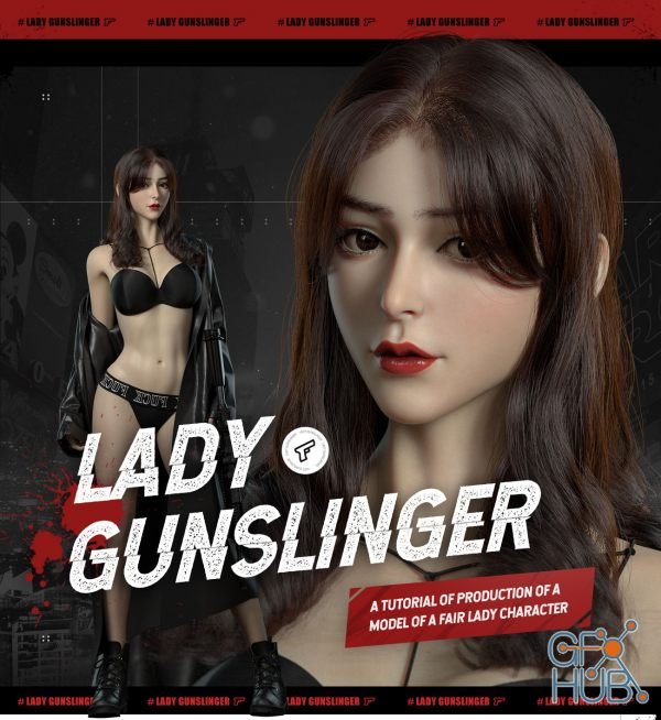 WingFox - Lady Gunslinger - A tutorial of production of a model of a fair lady character