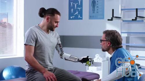 MotionArray – Practicing With His Prosthetic Arm 1030270