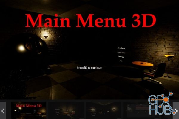 Unreal Engine Marketplace – Main Menu 3D