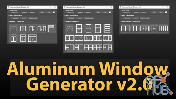 Aluminum Window Generator v2.0 for 3ds Max