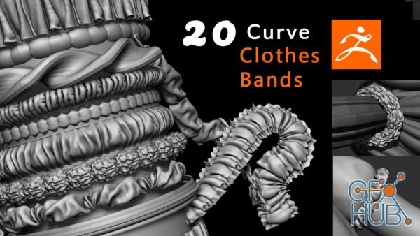 20 Clothes Bands Curve Brushes