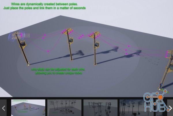 Unreal Engine Marketplace – Utility/Power Pole