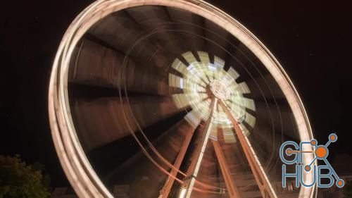 MotionArray – Timelapse Of Lit Ferris Wheel Ride 1031907