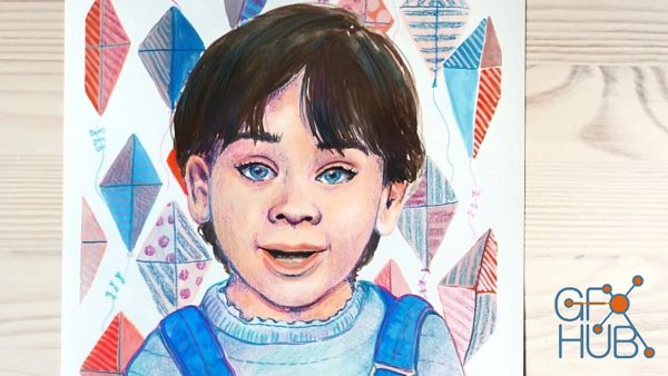 Magical Portraits with Gouache and Colored Pencils