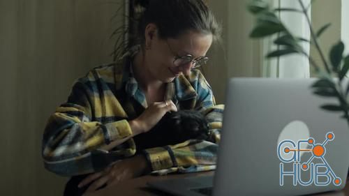 MotionArray – Woman Petting Her Cat At Home 1034824