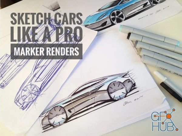 How To Sketch, Draw, Design Cars Like a Pro | Marker Renders