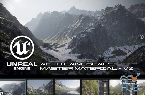 UE4 Auto Landscape Master Material Pack