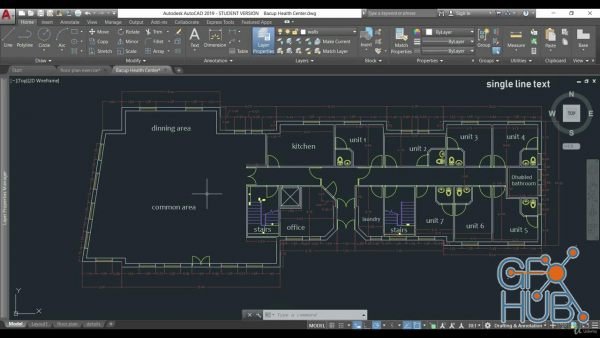 AutoCad 2019 Complete Drawing of House Civil Engineering