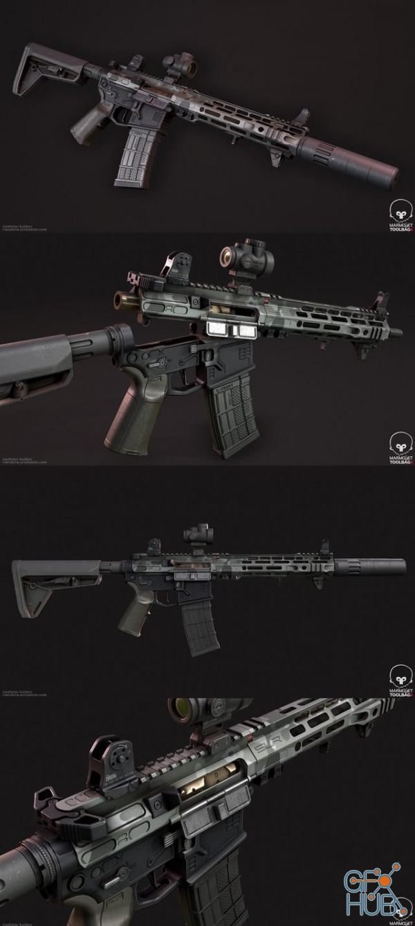 3D Model – AR-15 SLR Rifleworks | GFX-HUB