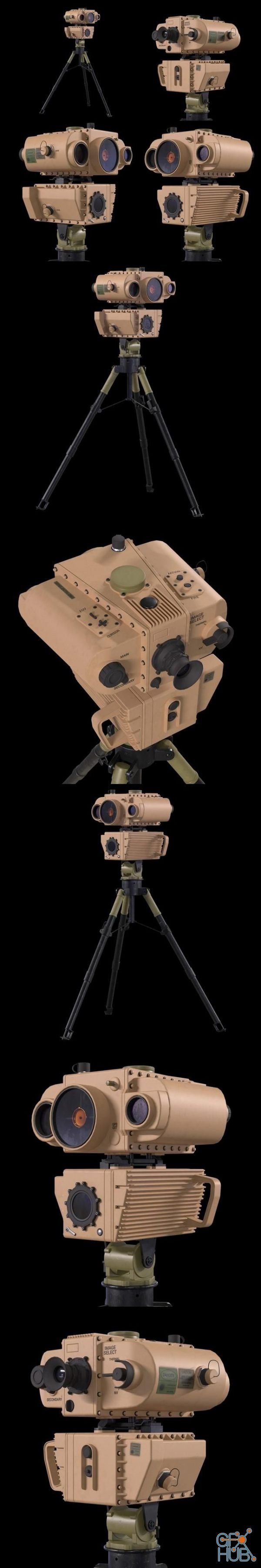 3D Model Lightweight Laser Designator Rangefinder GFXHUB