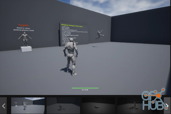 Unreal Engine Marketplace – Multiplayer Damage & Revive System