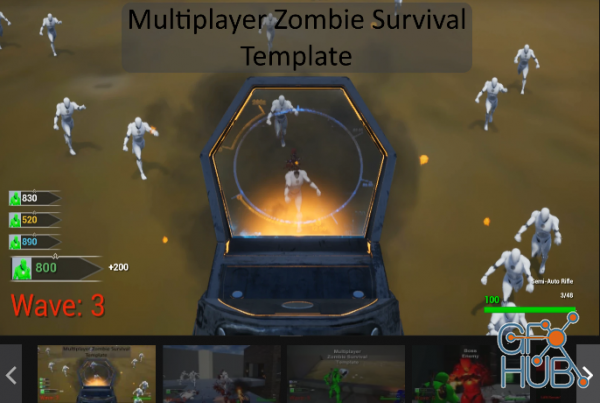 Unreal Engine Marketplace – Multiplayer Zombie Survival Template