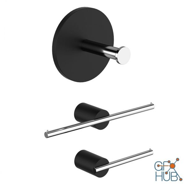 Black Stone Toilet Paper Holder by Decor Walther