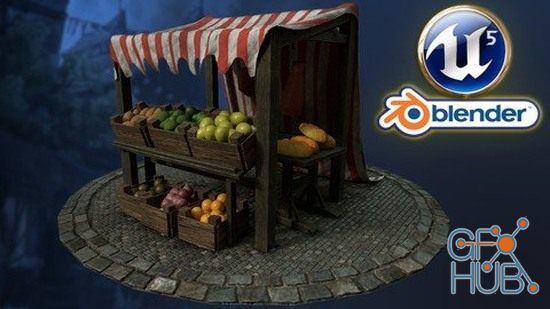 Blender to Unreal Engine 5 | 3D Props | Medieval Market