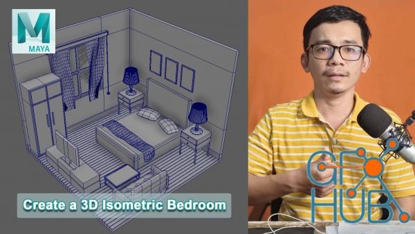 Maya Tutorial : Create a 3D Isometric Bedroom