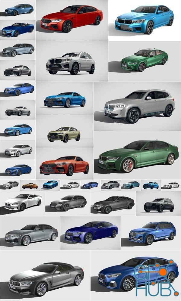 BMW 3D Car Collection 2019-2022 (FBX)
