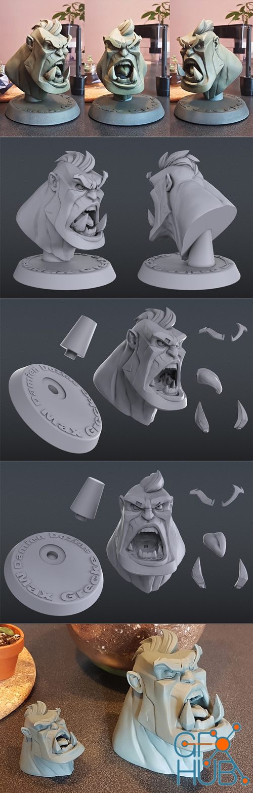 Orc Bust – 3D Print