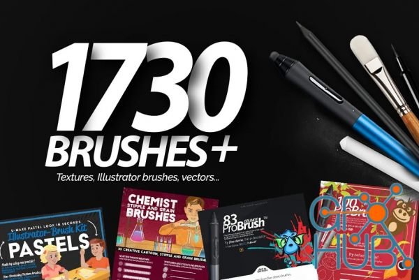 1730+ Illustrator Brushes BUNDLE