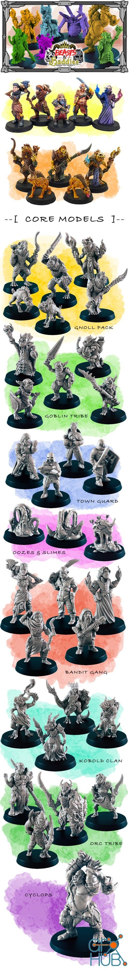 Beast & Baddies – 3D Print