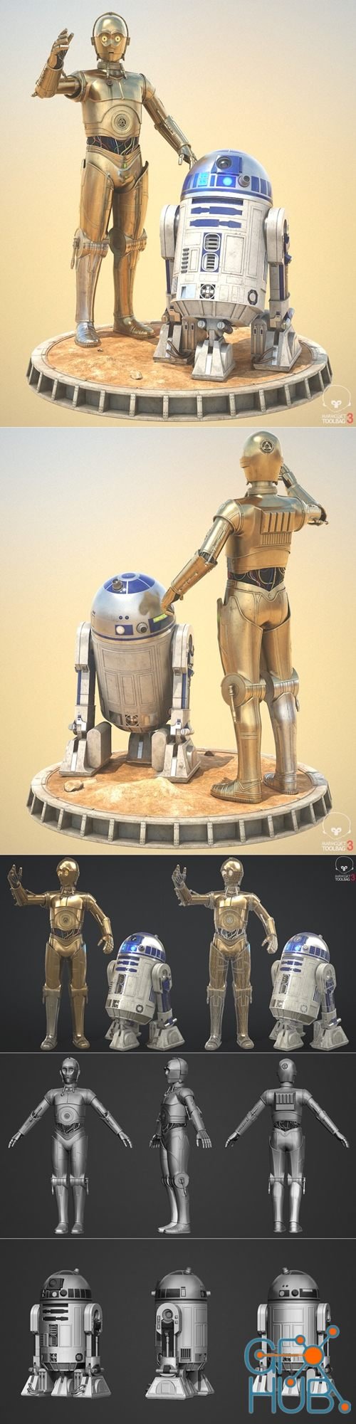 C-3PO/R2-D2 – 3D Print