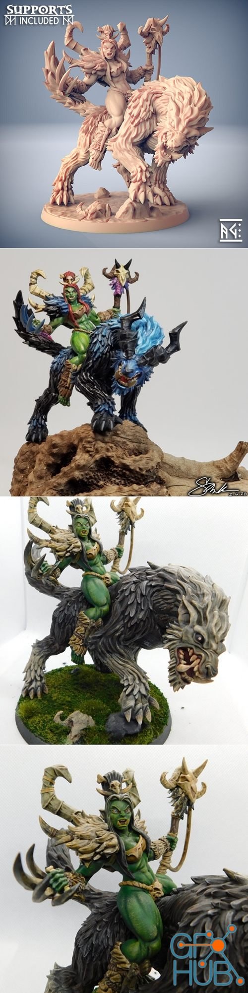Vesdra on Gorefang (Worg) – 3D Print