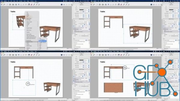 SketchUp furniture modeling + technical docs in LayOut