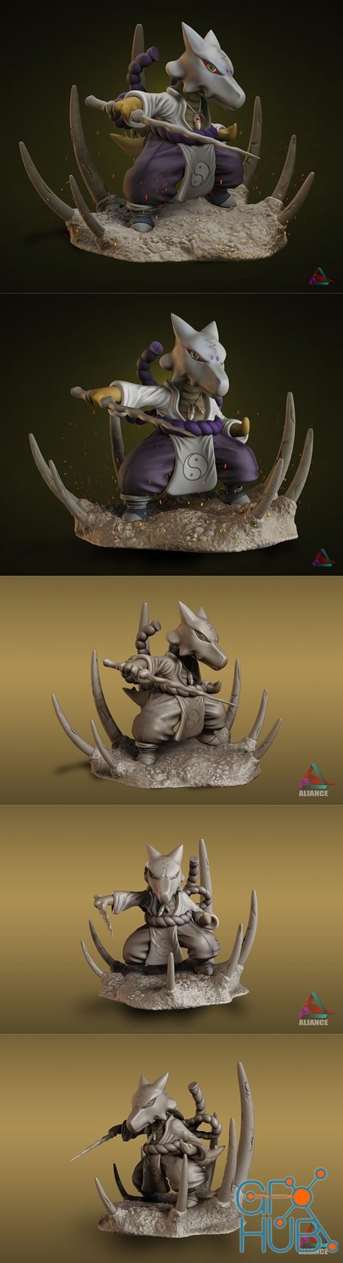 Marowak Kimimaro-Pokemon – 3D Print